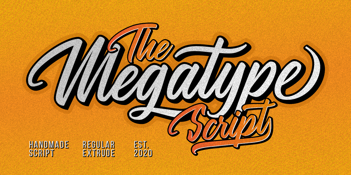 Przykład czcionki Megatype Script
